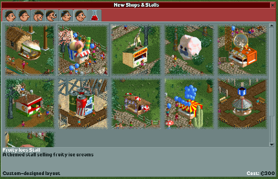 object selection rct2 art