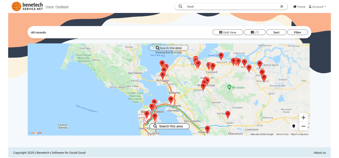 ServiceNet Web Platform: Initial loading of Map View on Web platform ...