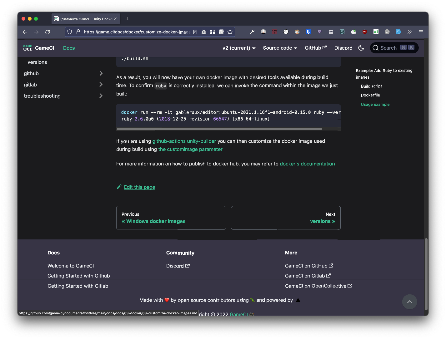 Edit this page link is not working correctly · Issue #273 · game-ci ...