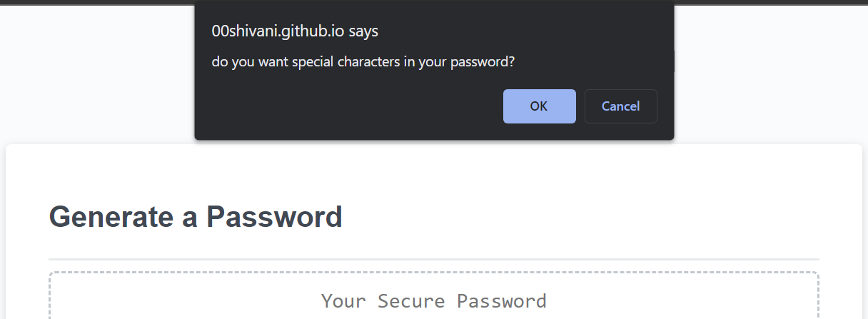 GitHub - 00shivani/password_generator: Week 3 Challenge: Password Generator