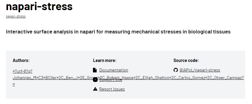 malformed author info on pypi and napari hub · Issue #205 · campaslab ...