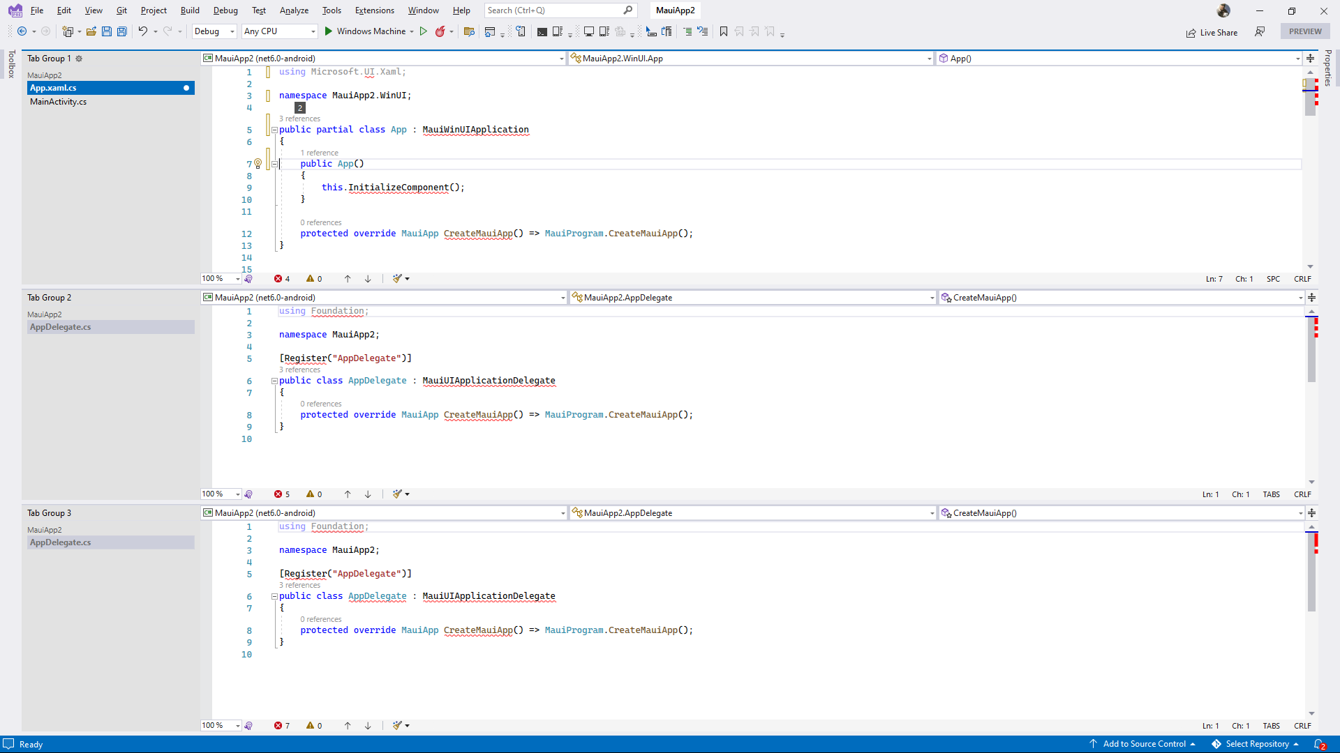 New Maui solution, AppDelegate intellisense issues · Issue #4726 ...