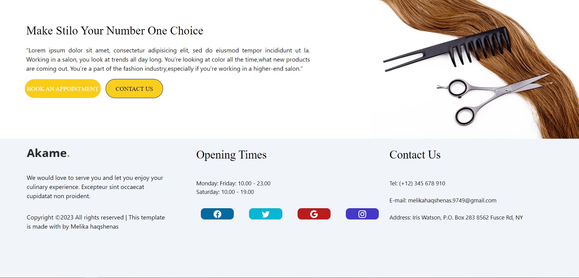 GitHub Melikahaqshenasweb/HairSalon 💇‍♀With a great website, you