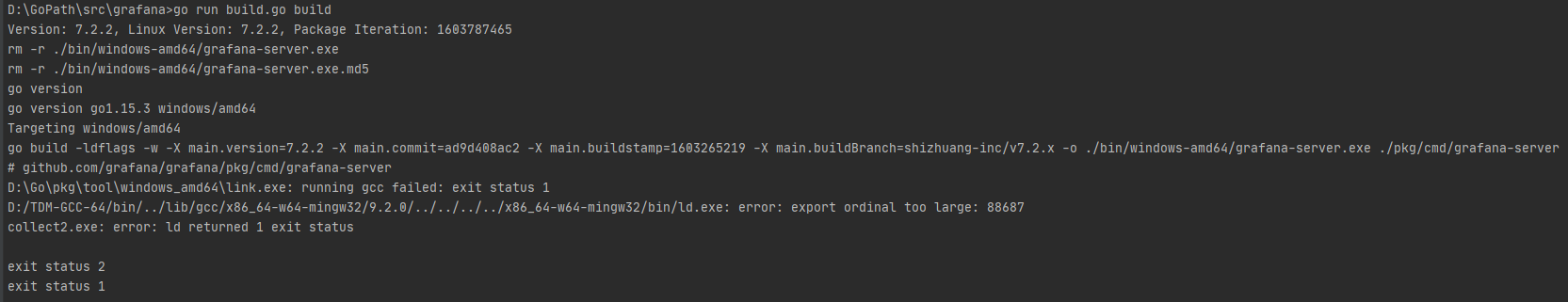 Can't run and build on windows os · Issue #28556 · grafana/grafana · GitHub