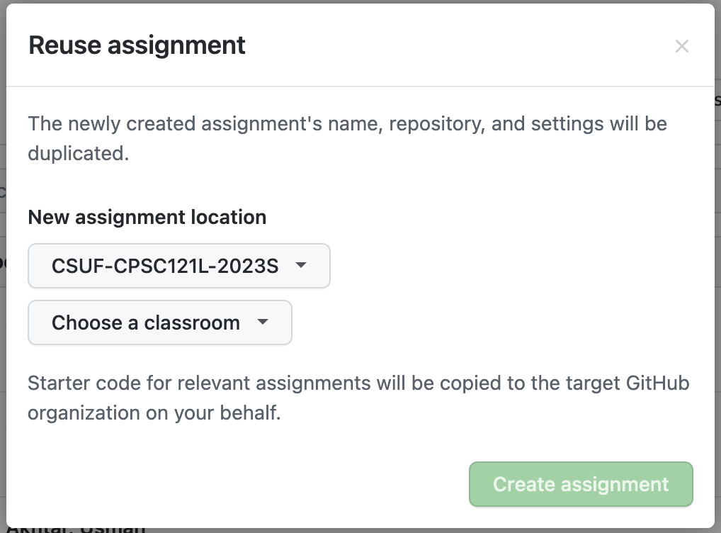 Reuse Assignment on GitHub Classroom: Organization Found, But No ...