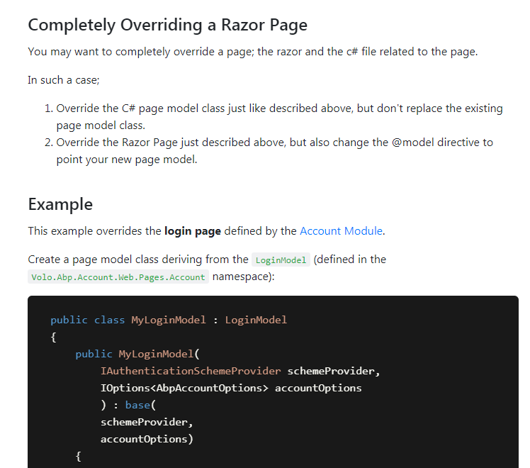Completely Overriding a Razor Page · Issue #3883 · abpframework/abp ...