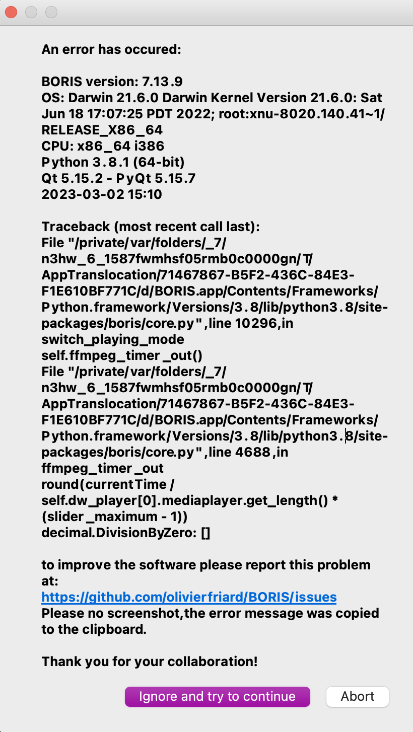 An error has occured : · Issue #587 · olivierfriard/BORIS · GitHub