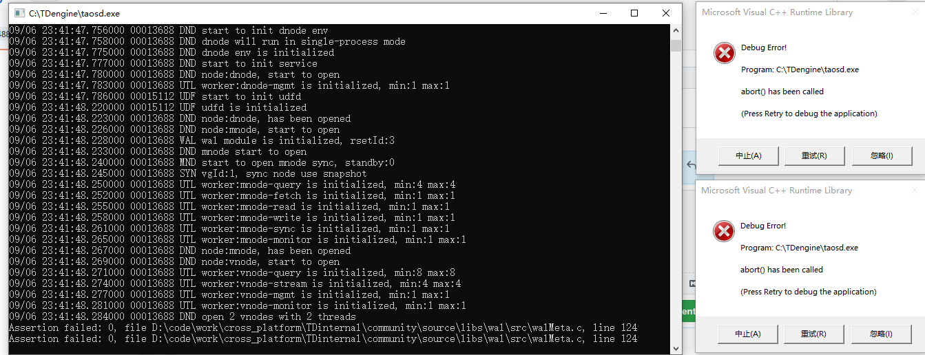 abort has been called · Issue #16702 · taosdata/TDengine · GitHub
