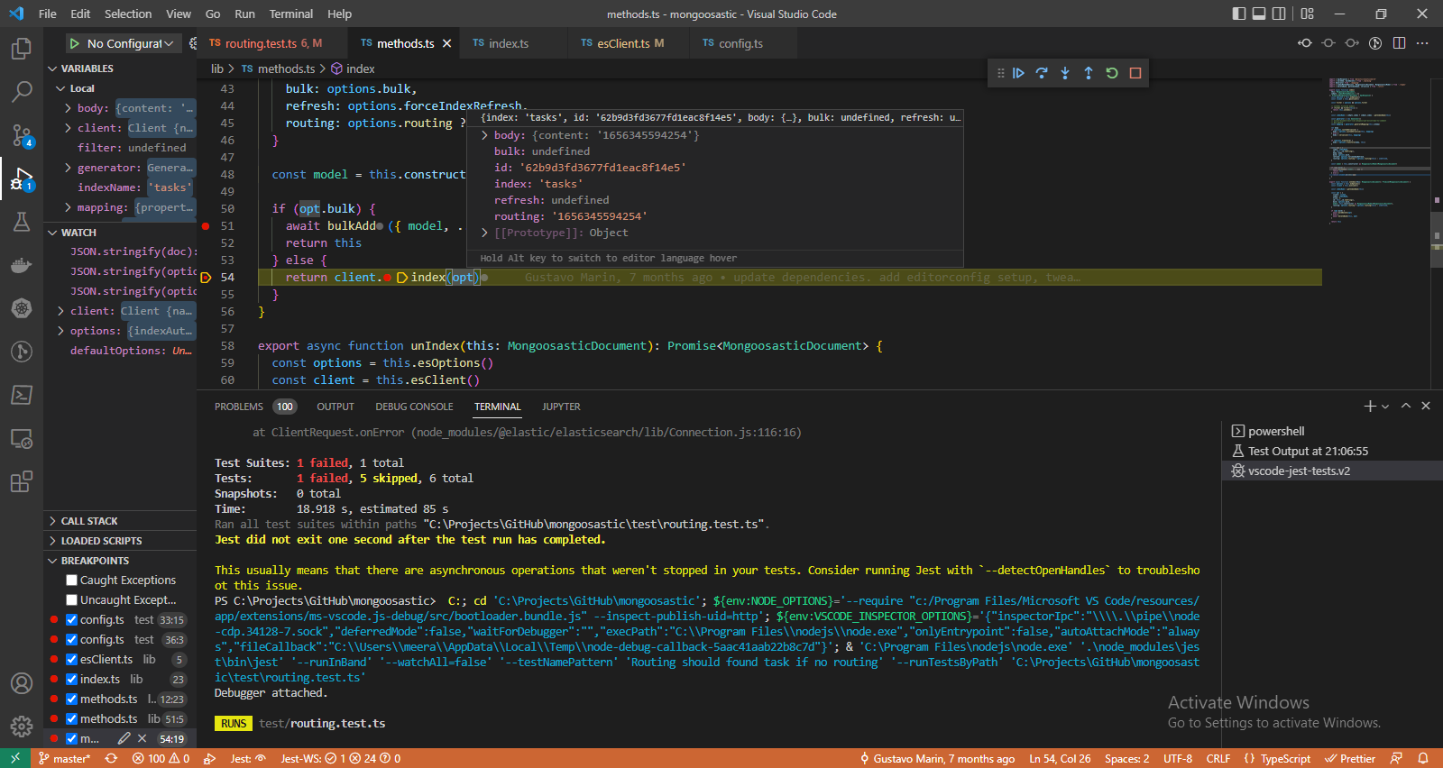 Indexing Needs to be inside Body of Document