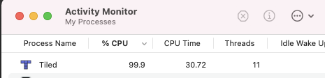 High CPU usage when no activity · Issue #3113 · mapeditor/tiled · GitHub
