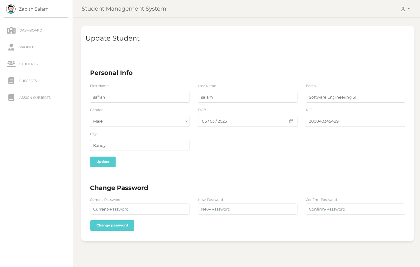 GitHub - ZabithSalam/StudentManagementSystem: This is a Laravel project