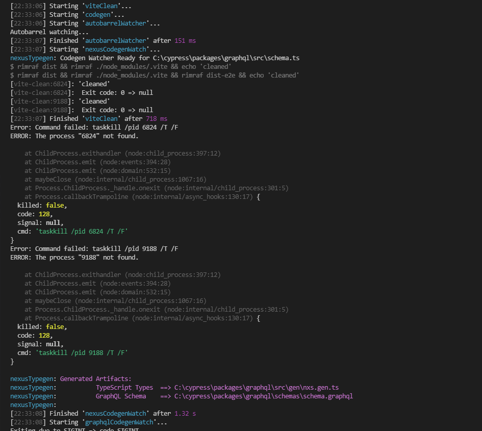 Windows Several Vite errors during yarn install/dev · Issue 21949 · cypressio/cypress · GitHub