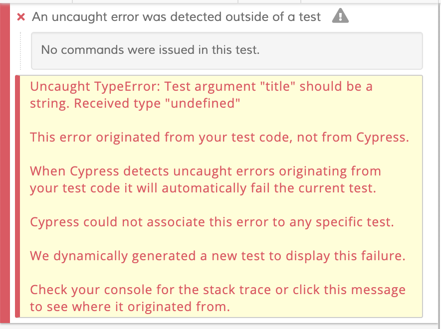 TypeError Test Argument · Issue #6371 · cypress-io/cypress · GitHub