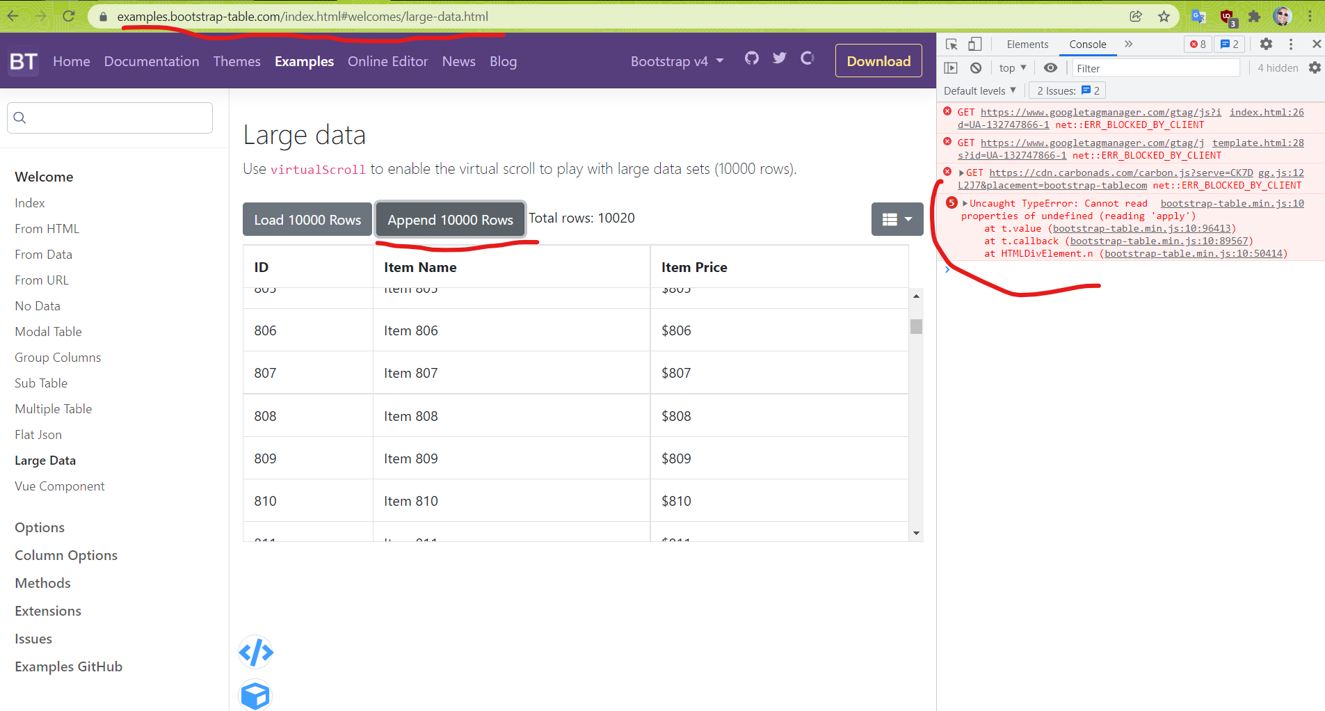 virtualscroll.bs.table ERROR · Issue 5997 · wenzhixin/bootstraptable