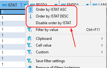 Sorting isn't disabled if ASC and DESC are applyed after each other ...