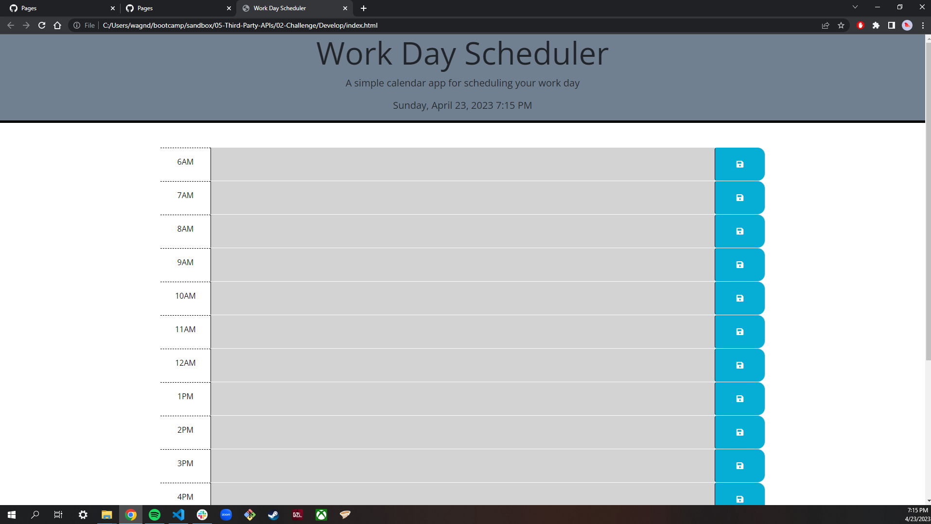 GitHub - SparkkyJD/Work-Day-Scheduler: Work Day Scheduler UNC Bootcamp HM5