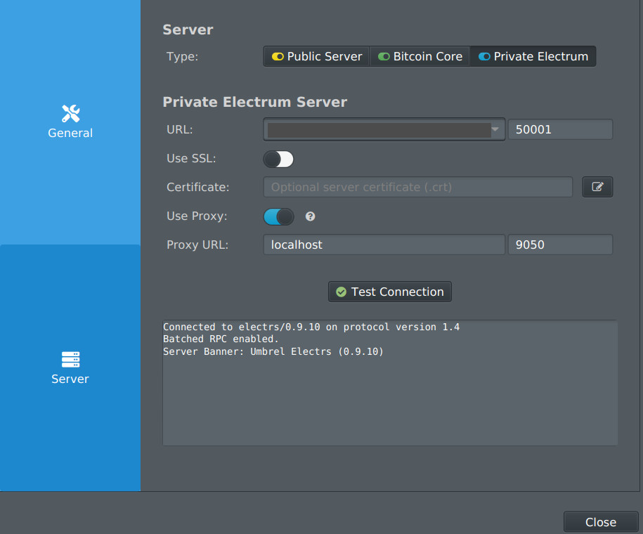 Cannot connect to Umbrel node through TOR on 1.7.4 (all releases after