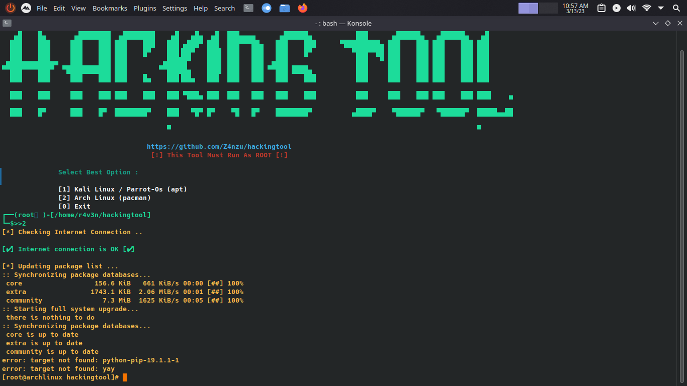 target not found yay and python-pip.19.1.1-1 · Issue #354 · Z4nzu ...