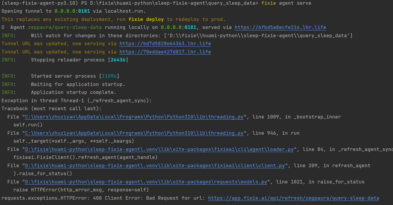 fixie agent serve · Issue #51 · fixie-ai/fixie-examples · GitHub