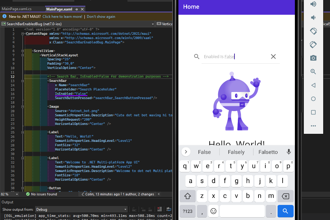 SearchBarEnabledIssue