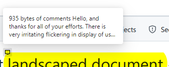 Flickering in tooltip display of PDF comments longer than 512 chars in ...