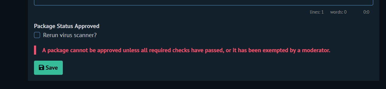Cannot rerun virus scanner on approved packages · Issue #95 ...