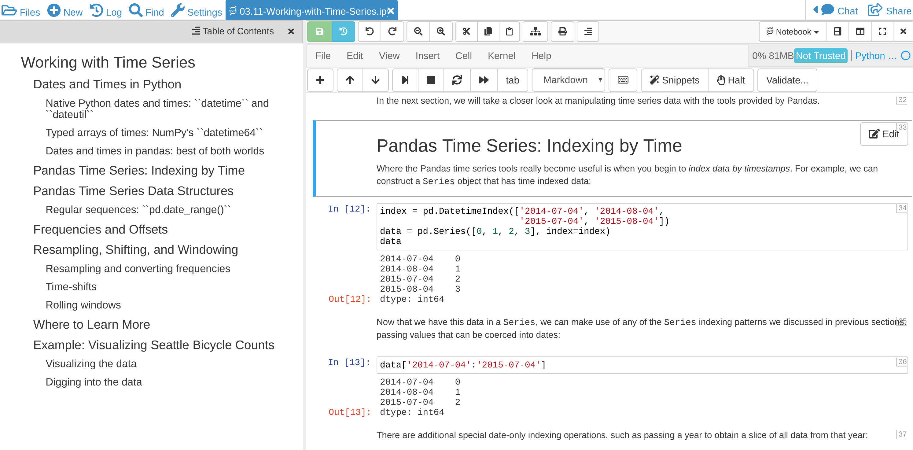 implement jupyter extension table of contents · Issue 2213
