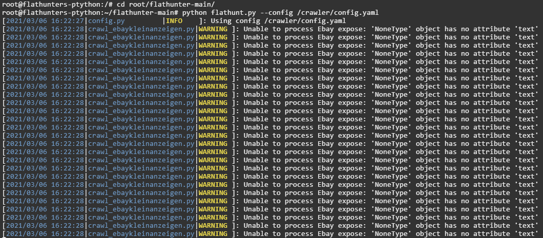 Unable to process Ebay expose: 'NoneType' object has no attribute 'text ...