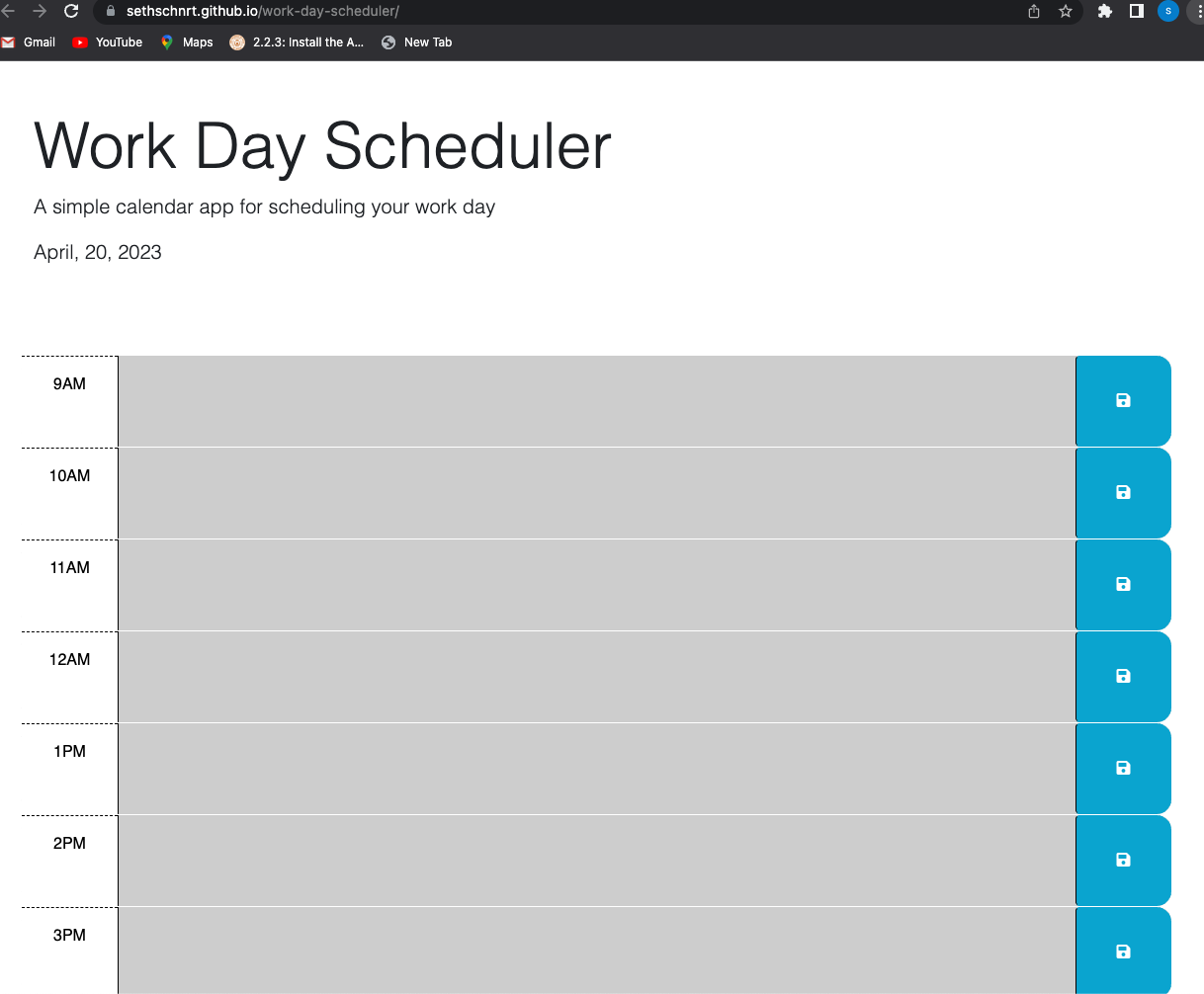 GitHub - sethschnrt/work-day-scheduler: This is a user friendly ...