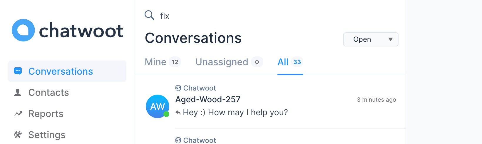 Bug: Clear search input when page changes · Issue #1955 · chatwoot ...