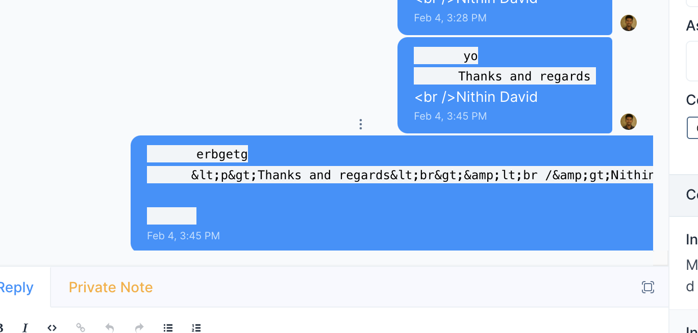 bug: Formatting/rendering breaks when `code` is used in messages ...