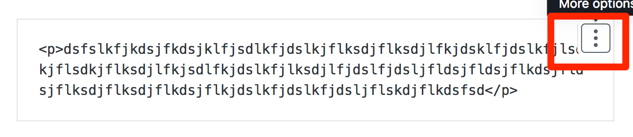 More options in classic block HTML mode obscures some content · Issue ...