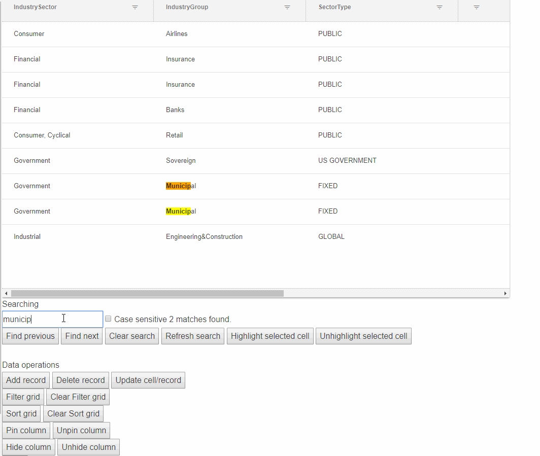 Search API does not work for columns when another column has been ...