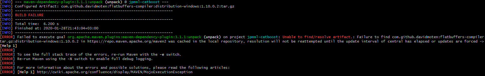 Building the project on MS Windows · Issue #1 · jpmml/jpmml-catboost ...