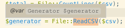 Generator type hinting · Issue #691 · bmewburn/vscode-intelephense · GitHub