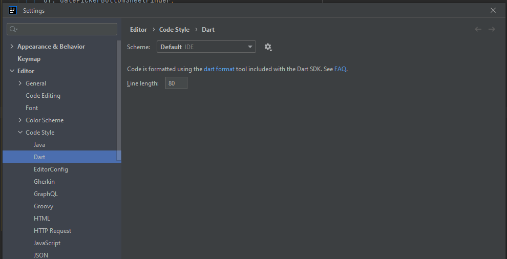 Dart Line length can not be saved / resets · Issue 1227 · dartlang