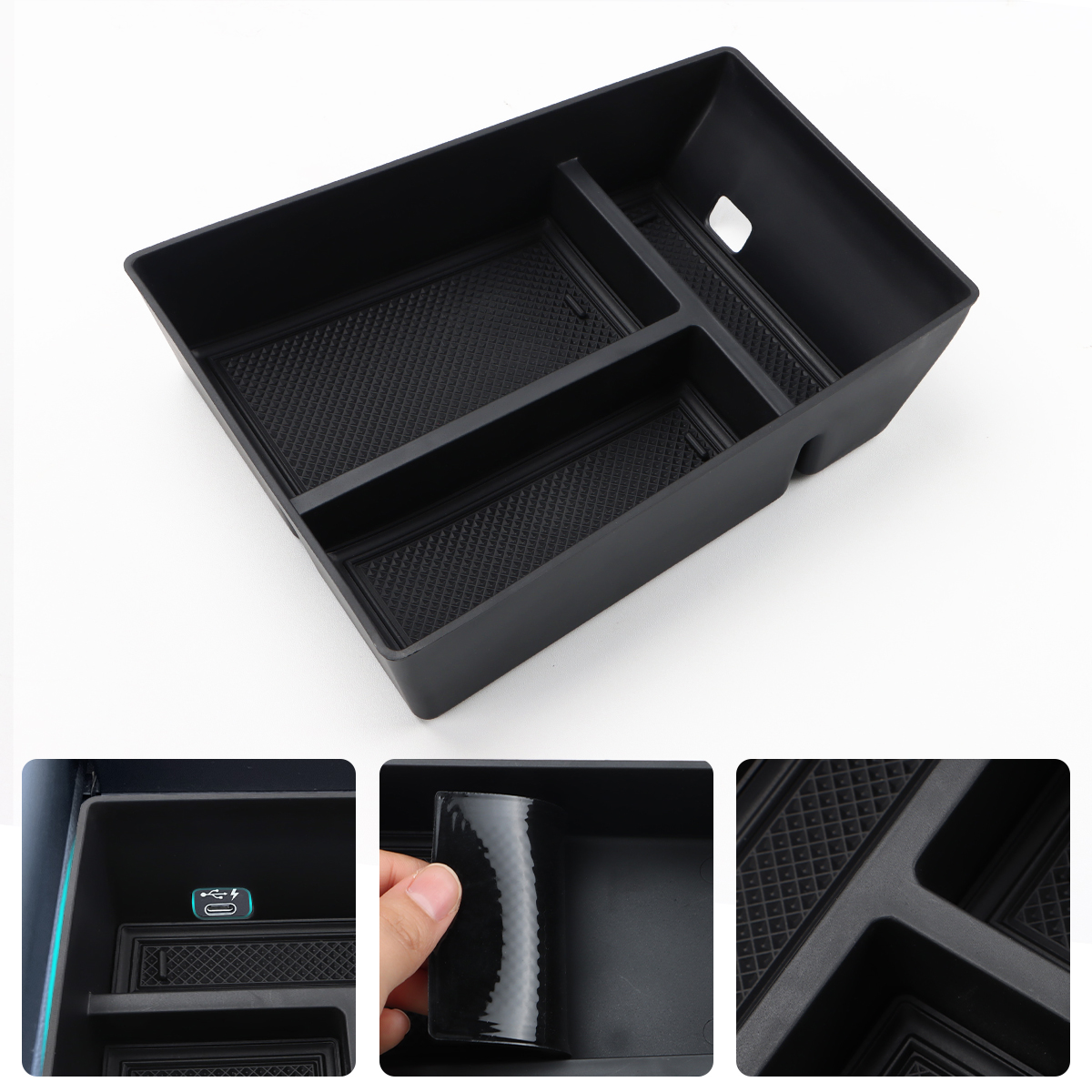 Organisateur De Console Centrale Pour BMW X5 X6 X7 (G05 G06 G07) 2019-2023 | Range Tout | Anti-dérapant - 3