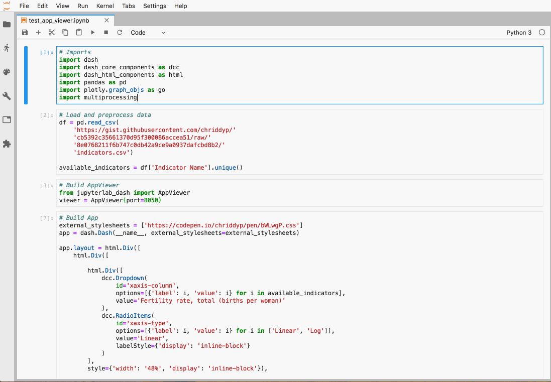 Dash App inside Jupyter