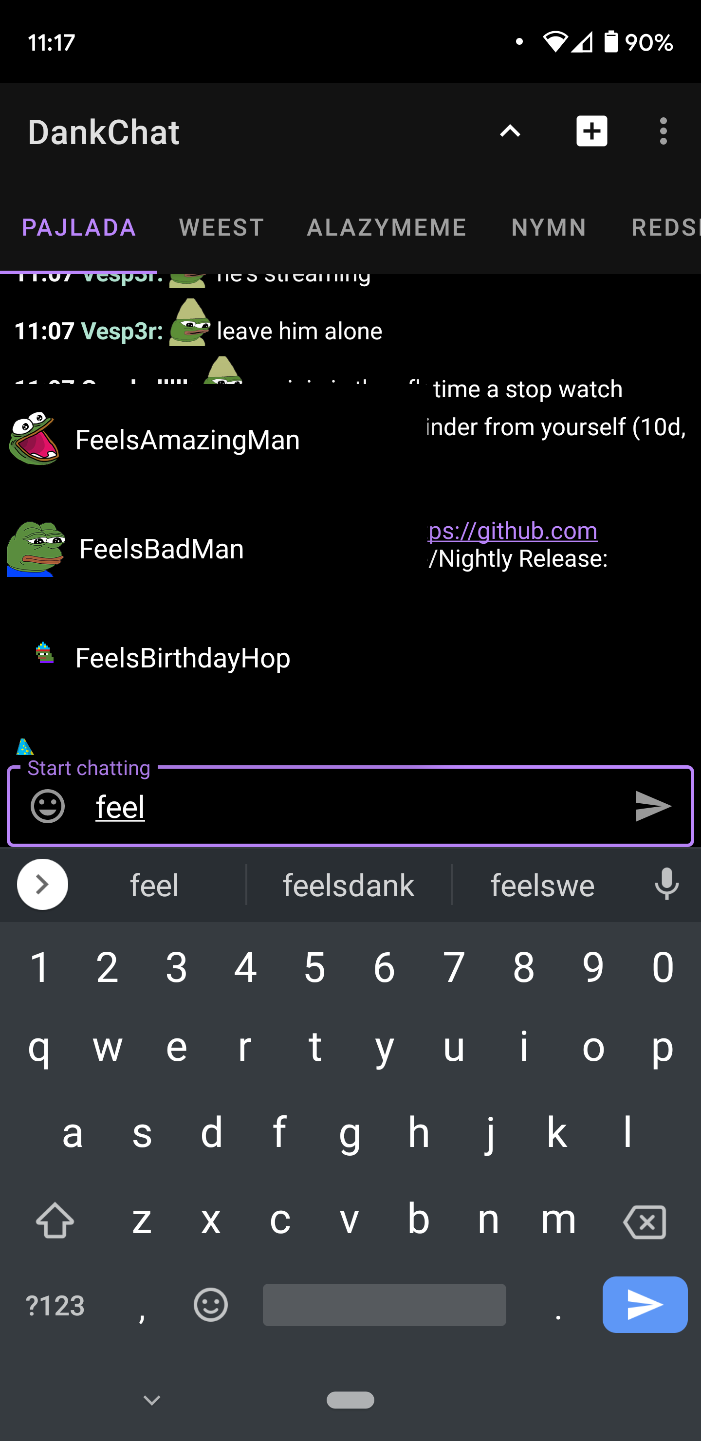 Add a popup that allows searching and inserting emotes while typing