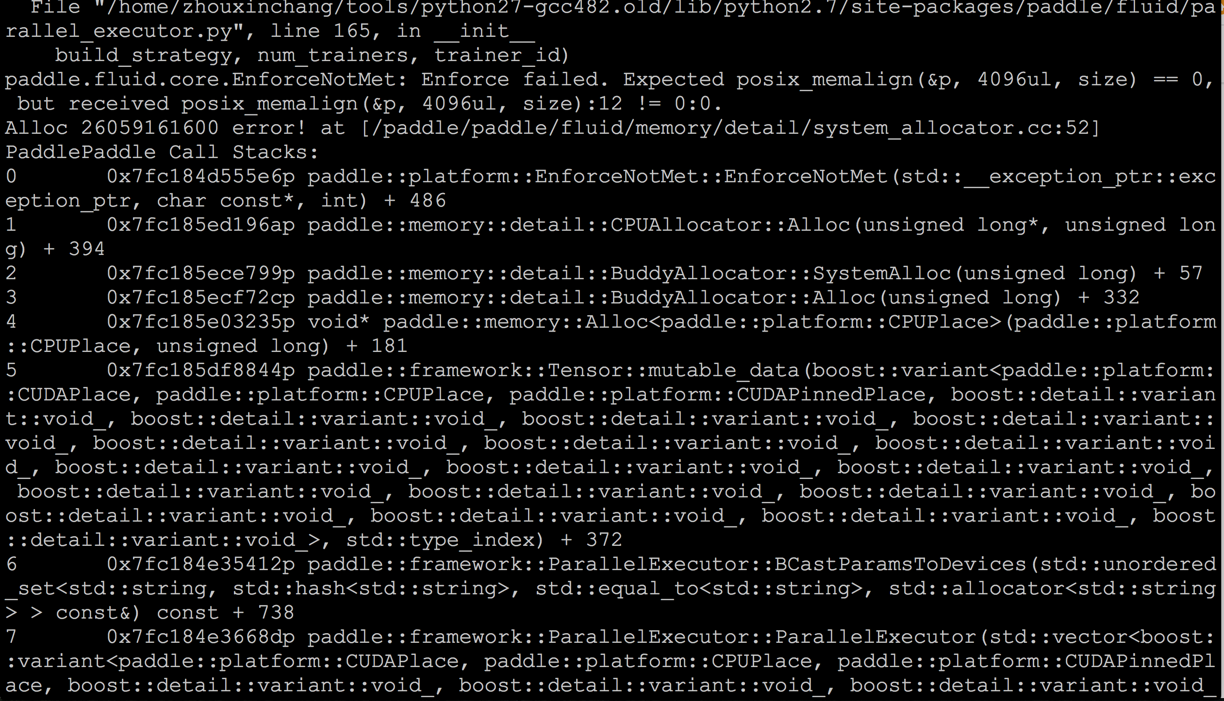 使用fluid.ParallelExecutor内存报错 · Issue #17684 · PaddlePaddle/Paddle · GitHub