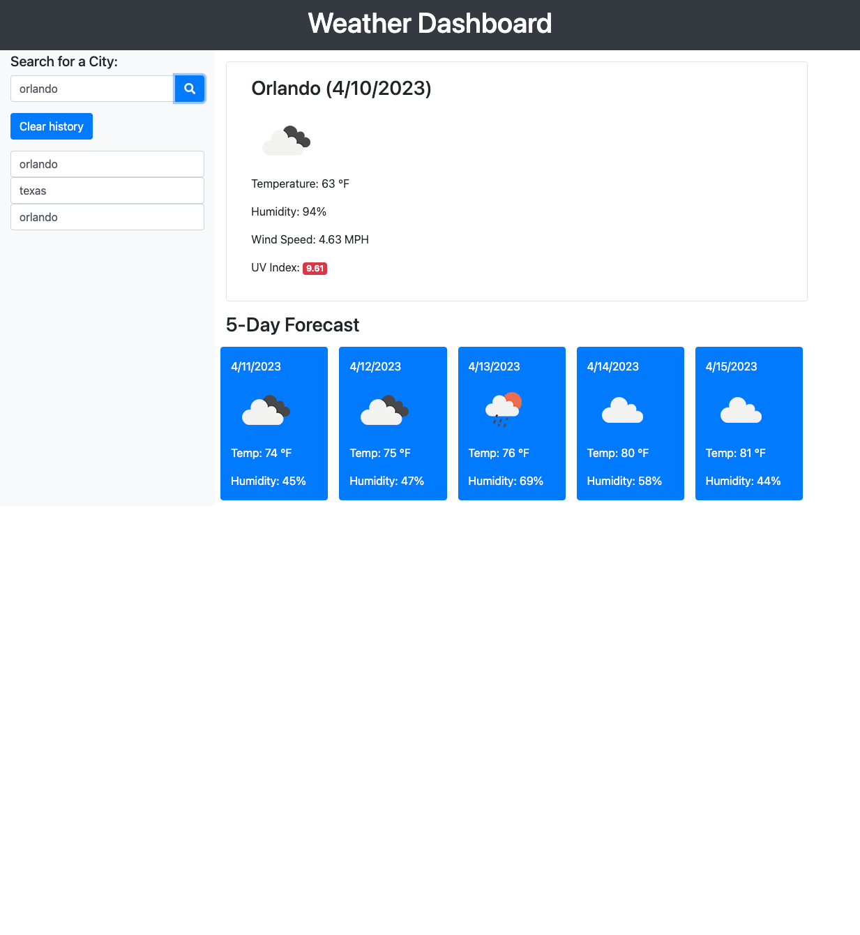 GitHub - jalvarez322/weather-dashboard
