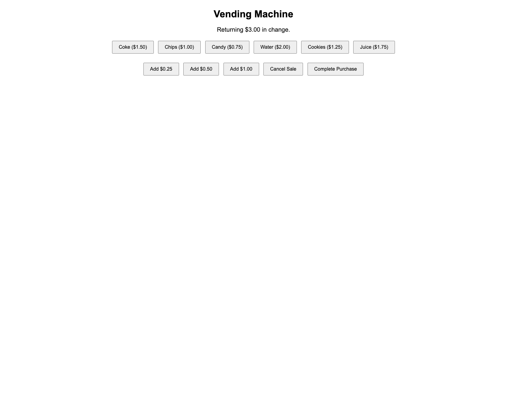 GitHub jalvarez322/VendingMachine A simple web based vending
