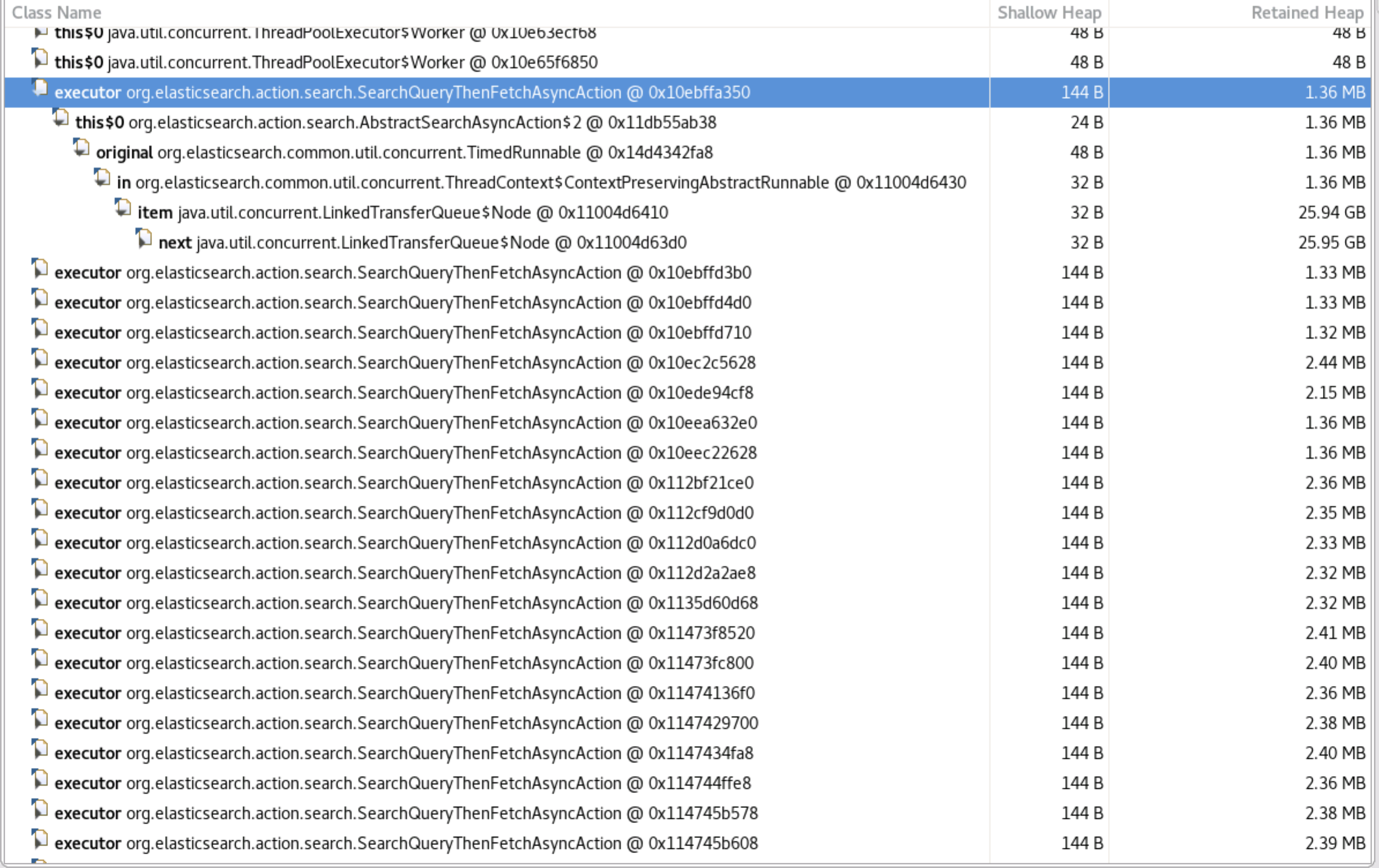 [BUG] Forced execution of search shard requests causes memory issues ...
