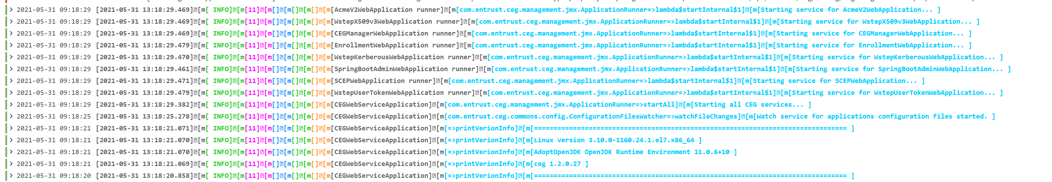 Grafana is showing the ANSI reset code 'ESC[m' in logs view · Issue 35166 · grafana/grafana