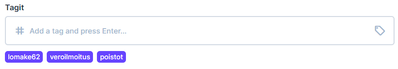 Json tags cannot be filtered by content (is one of) or searched for ...