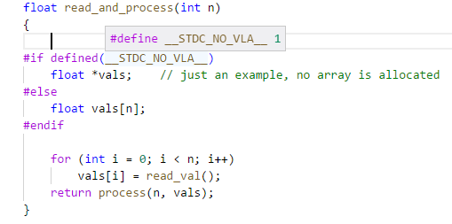 Support C99 VLAs in error checker · Issue #942 · microsoft/vscode ...