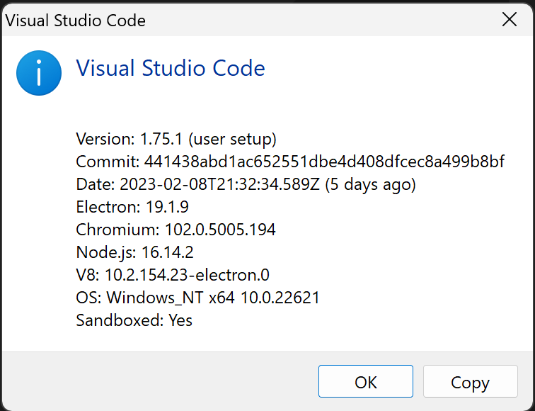 Compat table for VS Code's node version per VS Code API major version ...