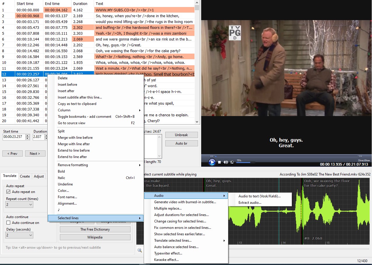 Audio to text with selected box text only · Issue #6852 · SubtitleEdit ...