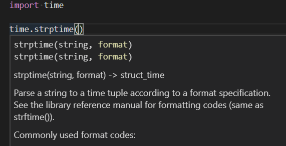 time.strptime (and others) info not being pulled from typeshed · Issue ...