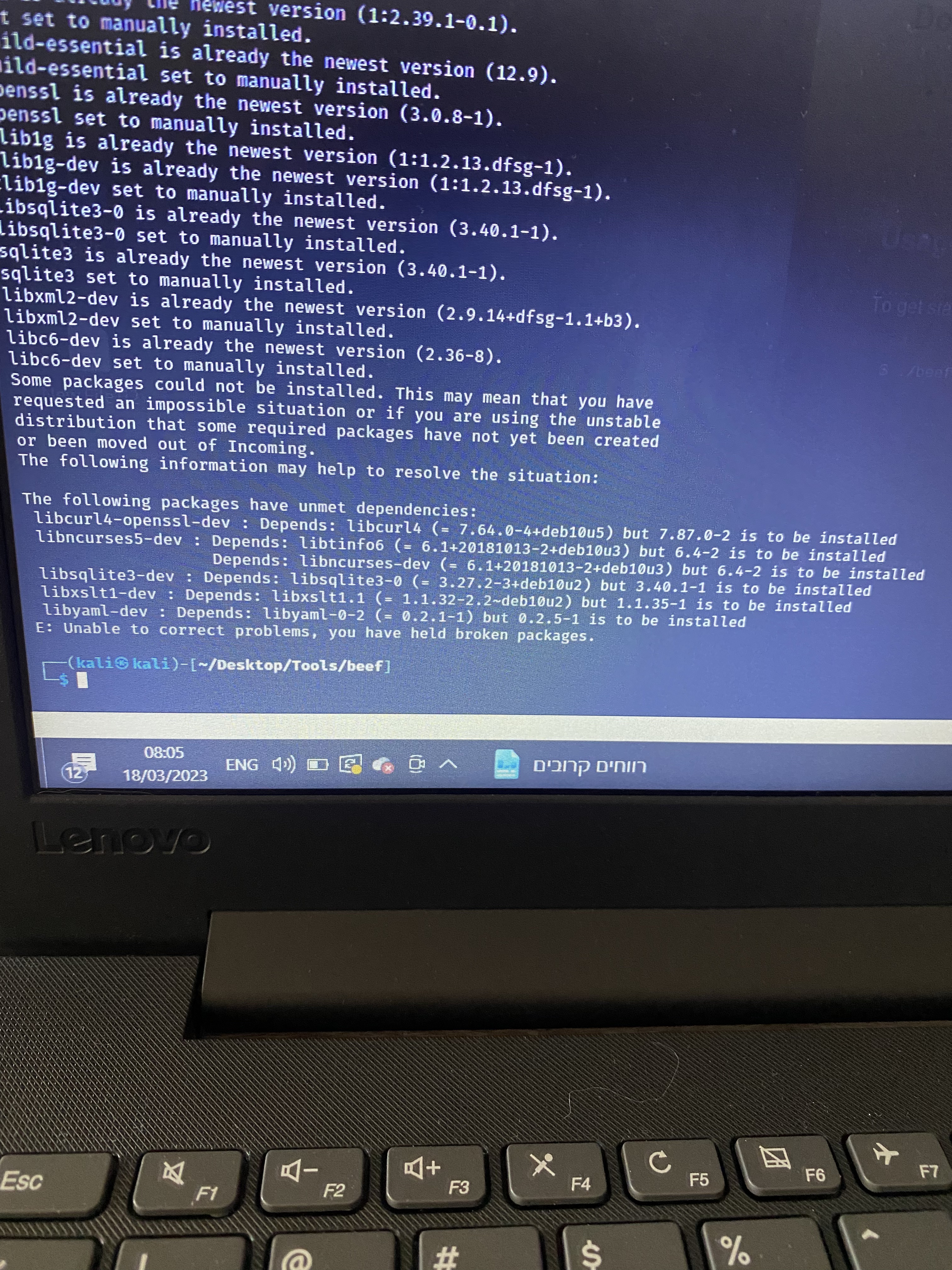 Unable to correct problems , you have held broken packages · Issue ...